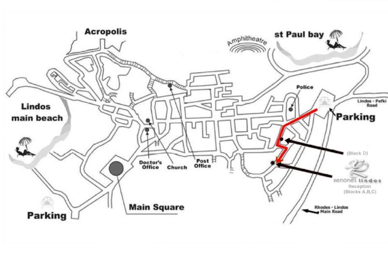 Xenones Lindos Apart otel Dış mekan fotoğraf